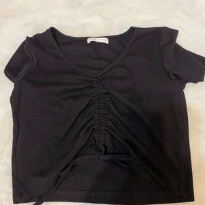 Black Synched crop top